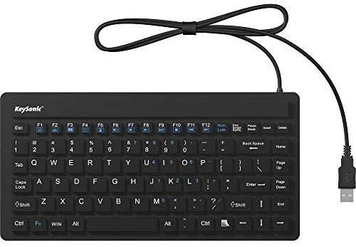 „RaidSonic Icy Box KeySonic Mini“ klaviatūra, atspari vandeniui, USB 2.0, pramoninis IP68, Juodas