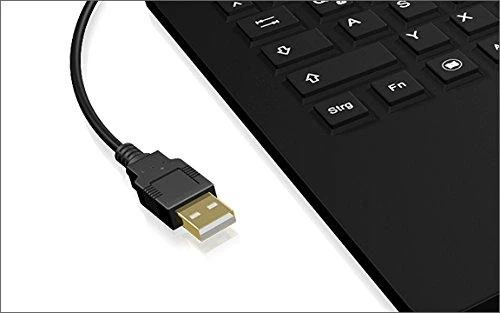 RaidSonic KEYSONIC KSK-5230 IN silikoninė klaviatūra su jutikliniu kilimėliu vandeniui atspari antimikrobinė industry antigrybelinė priemonė