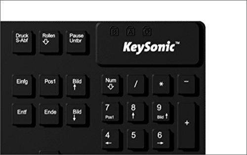 Klaviatūra KeySonic KSK-8030 IN CH - Standard - su laidu - USB - Juodas
