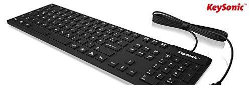 Klaviatūra KeySonic KSK-8030 IN CH - Standard - su laidu - USB - Juodas