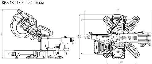 Skersinio pjovimo staklės Metabo KGS 18 LTX BL 254; 18 V; 254x30 mm (be akumuliatoriaus ir pakrovėjo)