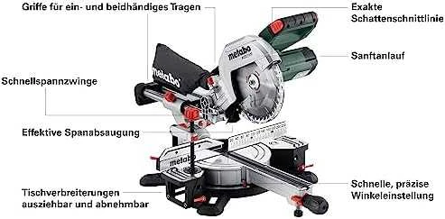 Skersinio pjovimo staklės Metabo KGS 216 M