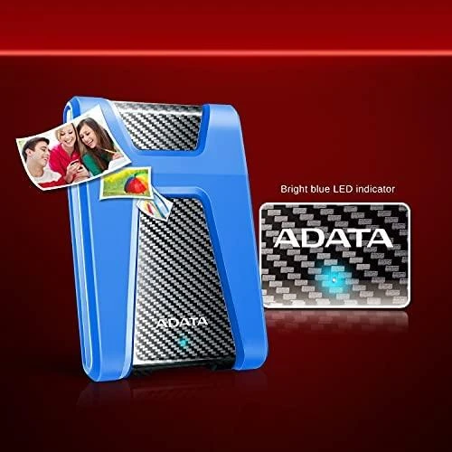 Kietasis išorinis diskas Adata HD650 1TB 2.5", USB 3.1 (suderinama su USB 2.0), Mėlynas