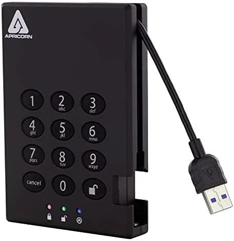 Apricorn Aegis Padlock A25-3PL256-1000 – kietasis diskas – 1 TB – USB 3.0