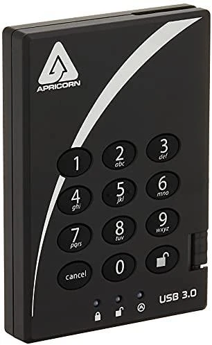 Kietasis diskas Dysk zewnętrzny HDD Apricorn Aegis Padlock 2TB Juodas (A25-3PL256-2000)