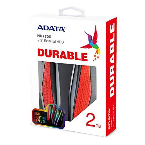 Kietasis diskas ADATA HD770G 2TB (Raudona)