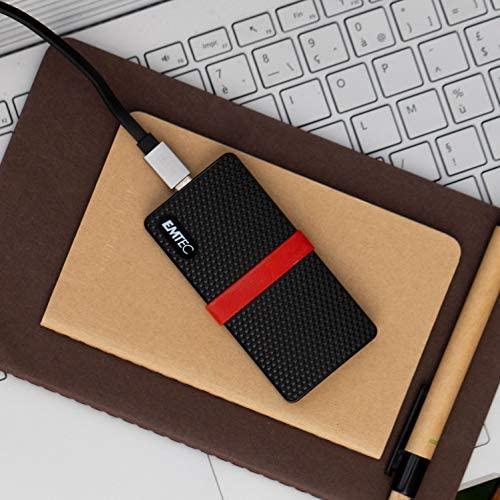 Kietasis diskas Išorinis diskas SMD Emtec Portable X200 128GB Juoda ir raudona (ECSSD128GX200)