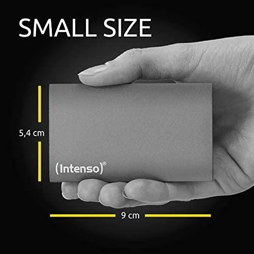 Kietasis diskas „Intenso“ išorinis nešiojamasis SSD 1,8 colio 256 GB, „Premium Edition“, USB 3.0, antracitas