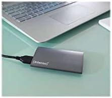 Kietasis diskas „Intenso“ išorinis nešiojamasis SSD 1,8 colio 256 GB, „Premium Edition“, USB 3.0, antracitas