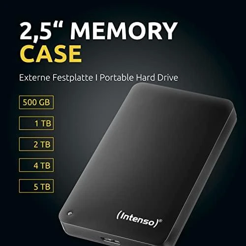 Kietasis diskas HDD Intenso MemoryCase 2,5'' 4TB, USB 3.0, Juodas