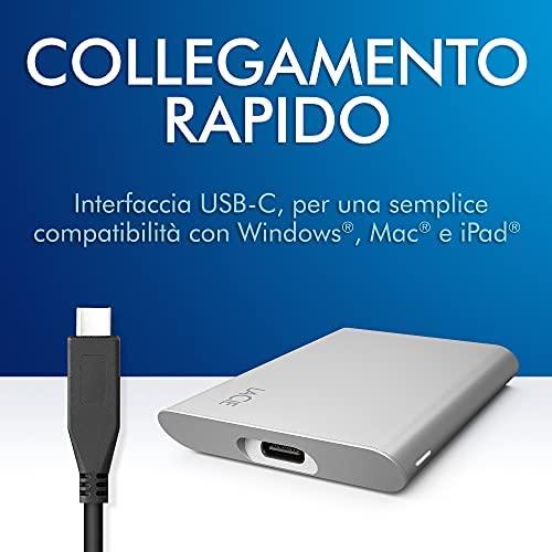 Kietasis diskas LaCie išorinis nešiojamas SSD v2 (2,5 colio / 1 TB / USB 3.1 C tipo)