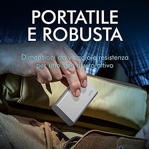 Kietasis diskas LaCie išorinis nešiojamas SSD v2 (2,5 colio / 1 TB / USB 3.1 C tipo)