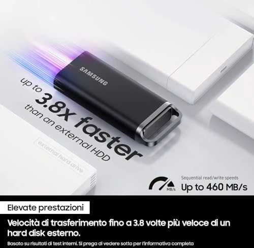 Nešiojamas kietasis diskas Samsung MU-PH4T0S/EU Portable SSD 4TB/T5 EVO USB 3.2 Gen 1