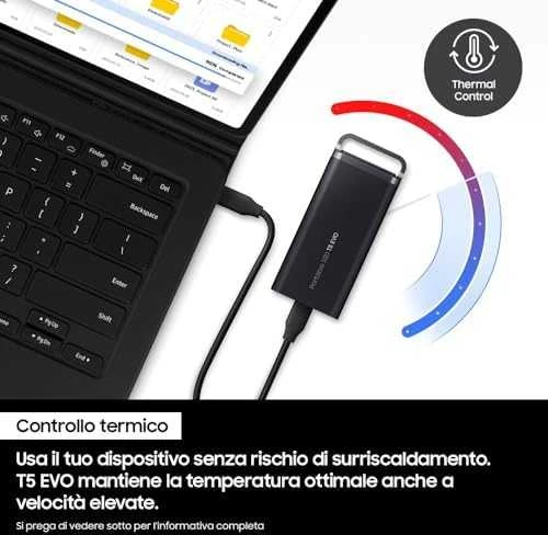 Nešiojamas kietasis diskas Samsung MU-PH4T0S/EU Portable SSD 4TB/T5 EVO USB 3.2 Gen 1