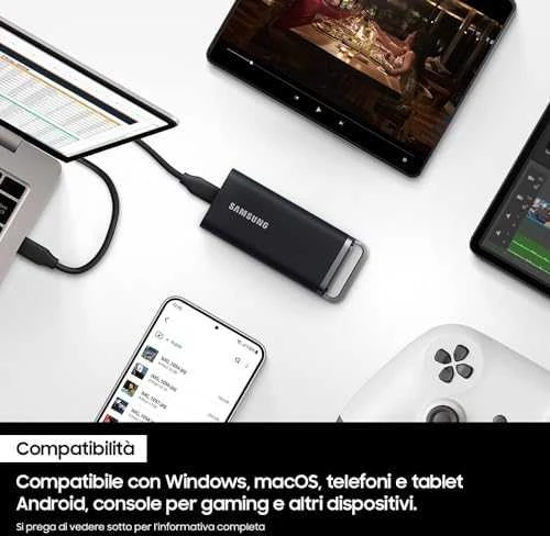 Nešiojamas kietasis diskas Samsung MU-PH4T0S/EU Portable SSD 4TB/T5 EVO USB 3.2 Gen 1