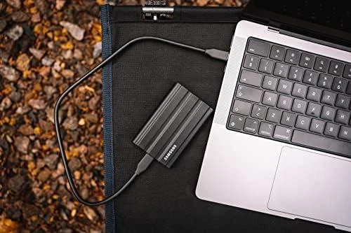 Išorinis kietasis diskas SSD SAMSUNG T7/2TB/USB 3.2/Rašymo greitis 1000 MB/sek/Skaitymo greitis 1050 MB/sek/MU-PE2T0S/EU