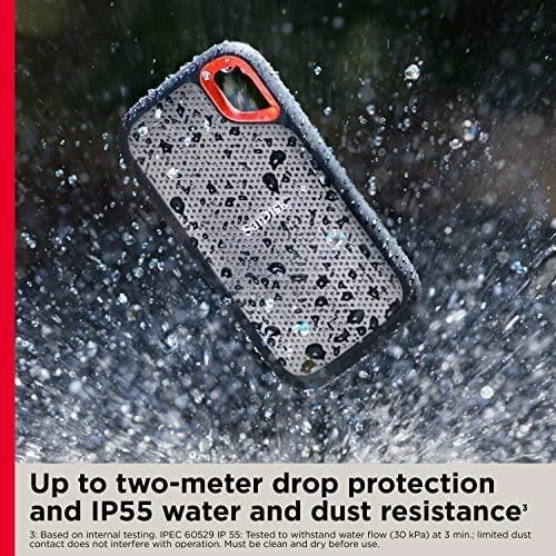 Išorinis kietasis diskas SanDisk Extreme Portable SSD 1TB, SDSSDE61-1T00-G25, Juodas
