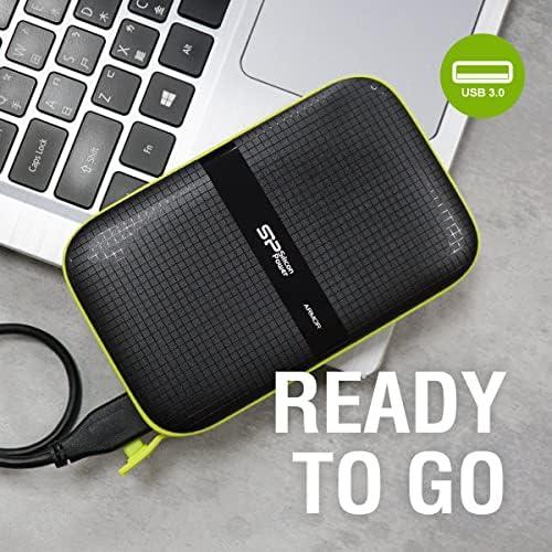 SILICON POWER COMPUTER & COMMUNICAT SILICONPOW SP040TBPHDA60S3K Išorinis kietasis diskas HDD Silicon Power Armor A60 2.5 4TB USB 3.0, IPX4, Juodas