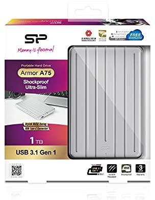 Silicon Power Armor A75 išorinis kietasis diskas 1000 GB Sidabras