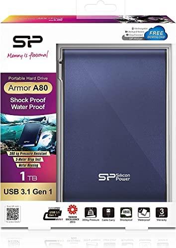 Kietasis diskas Silicon Power Armor A80 1TB 2.5 ", USB 3.0, Mėlyna