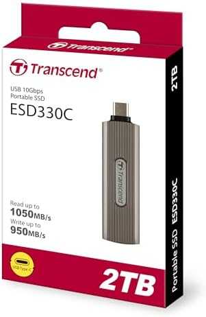 TRANSCEND ESD330C 2TB Išorinis kietasis diskas SSD USB 10Gbps Type-C