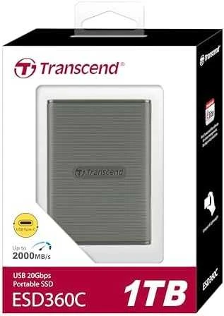 TRANSCEND ESD360C 1TB Išorinis kietasis diskas SSD USB 20Gbps Type C
