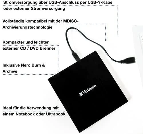 Kietasis diskas Burner Verbatim 98938 (USB 2.0, External)