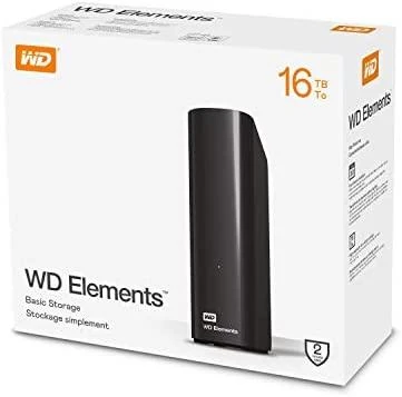 Kietasis diskas Western Digital 3.5 16TB Western Digital Elements Desktop Stationary, juodas