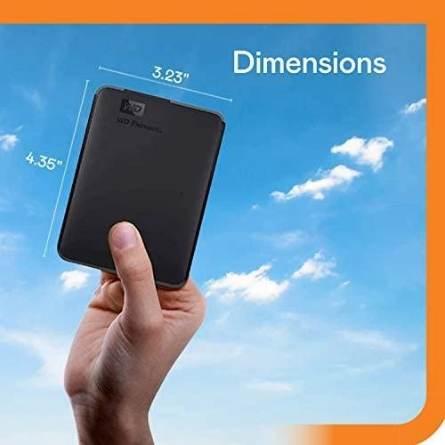 Išorinis kietasis diskas Western Digital Elements HDD 1TB USB3, Juodas