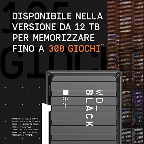 Kietasis diskas Sandisk išorinis HDD WD Juodas D10 Žaidimo Drive 12TB Juodas (WD BA5E0120HBK- EESN)