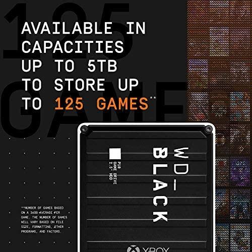 Kietasis diskas Sandisk WD Juodas P10 žaidimų diskas USB3.2 Gen1 2TB, skirtas XBOX Series X/S, juodas