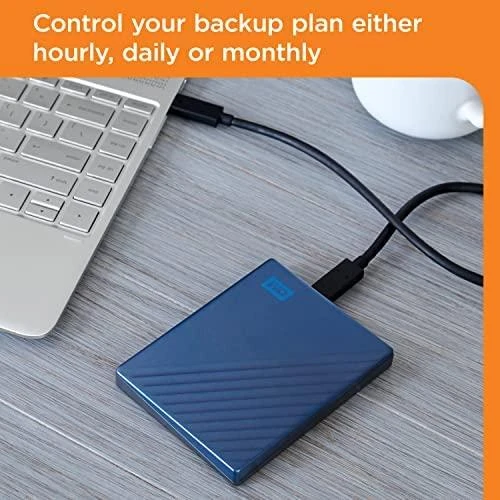 Kietasis diskas Western Digital „My Passport Ultra 2TB“ Mėlyna USB-C/USB3.0 HDD 2,5 colio metalinės apdailos RTL nešiojamas išorinis diskas
