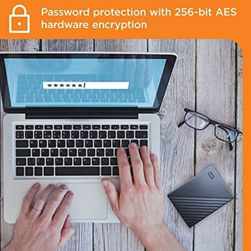 Kietasis diskas Western Digital My Passport Ultra 4TB Mėlyna USB-C/USB3.0 HDD 2,5 colio metalo apdaila RTL nešiojamas išorinis