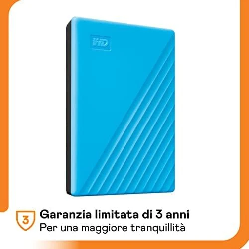 Išorinis kietasis diskas HDD Western Digital My Passport (4TB, USB 3.2) Mėlyna