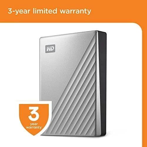 Kietasis diskas Western Digital „My Passport Ultra 2TB“ nešiojamas išorinis USB-C/USB3.0 HDD 2,5 colio metalinės apdailos RTL