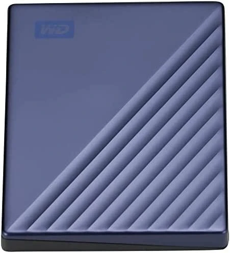 Kietasis diskas Western Digital „My Passport Ultra 2TB“ Mėlyna USB-C/USB3.0 HDD 2,5 colio metalinės apdailos RTL nešiojamas išorinis diskas