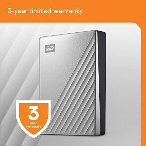 Kietasis diskas Western Digital „My Passport Ultra 2TB“ nešiojamas išorinis USB-C/USB3.0 HDD 2,5 colio metalinės apdailos RTL