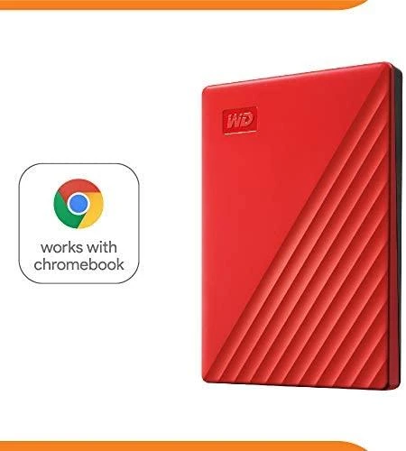 Išorinis kietasis diskas HDD Western Digital My Passport (2TB, USB 3.2), raudonas