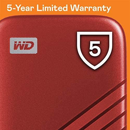 Kietasis diskas Western Digital MyPassport 1TB SSD, WDBAGF0010BRD-WESN, raudonas