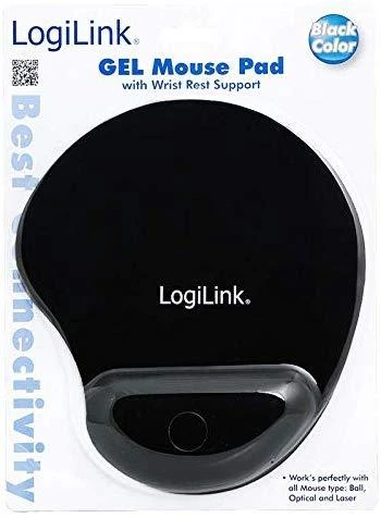 Pelės kilimėlis su riešo atrama Logilink ID0027, juodas