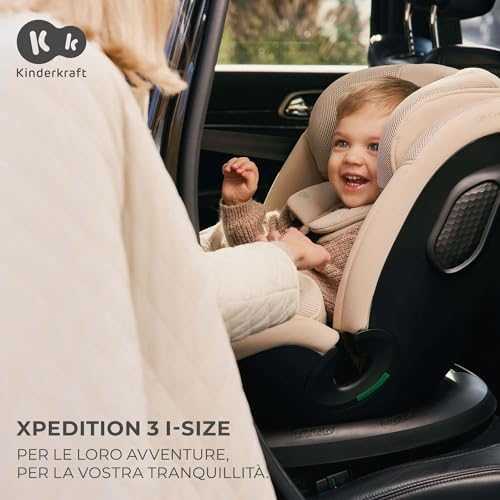 Kinderkraft KINDENKRAFT automobilinė kėdutė 40-150 cm, XPEDITION 3 i-size, beige, KCXPED03BEG0000