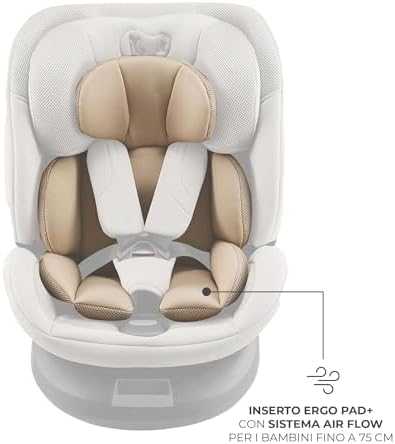 Kinderkraft KINDENKRAFT automobilinė kėdutė 40-150 cm, XPEDITION 3 i-size, beige, KCXPED03BEG0000