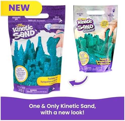 Twinkly Spin Master Kinetic Sand turkis su blizgučiais