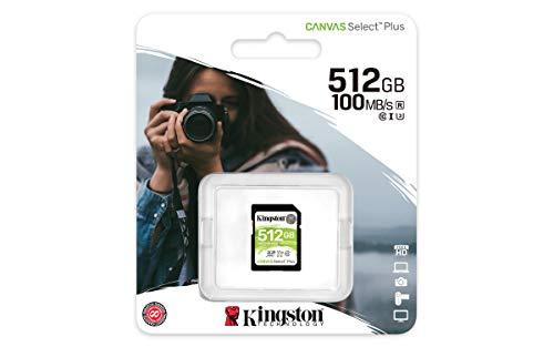 Atminties kortelė KINGSTON 512GB SDXC Canvas Select Plus 100R C10 UHS-I U3 V30