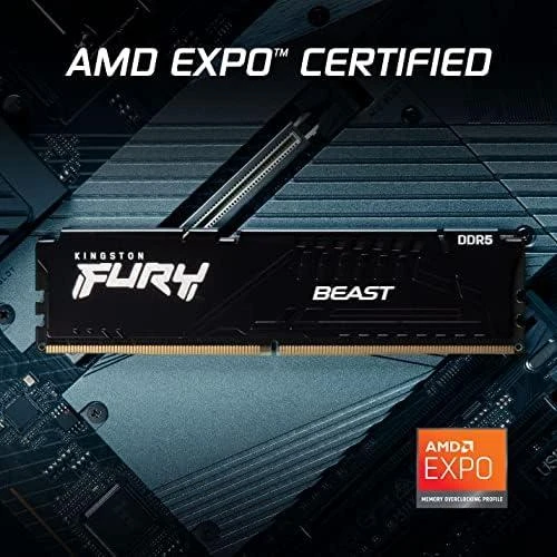 RAM Kingston KF556C40BW-32 32GB 5600MT/s DDR5 CL40 DIMM FURY Beast Baltas XMP | Kingstonas