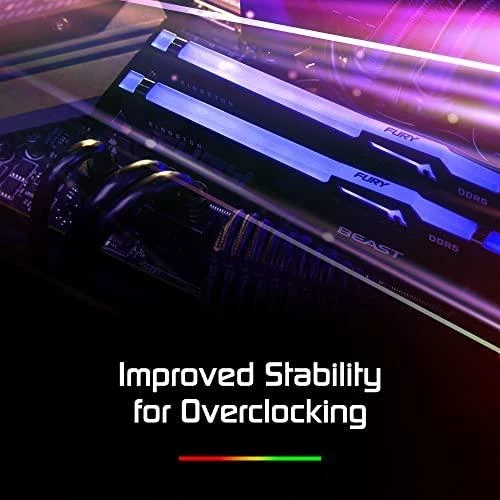 RAM „Kingston KF556C40BBA-16“ 16 GB 5600 MT/s DDR5 CL40 DIMM FURY Beast RGB | Kingstonas