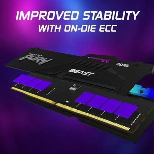 RAM Kingston 64GB 6000MT/s DDR5 CL30 DIMM (2 vnt. rinkinys) FURY Beast RGB EXPO