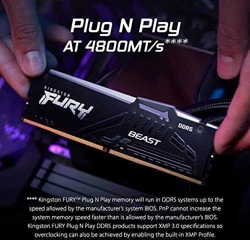 RAM KINGSTON 32GB 6000MT/s DDR5 CL36 DIMM FURY Beast RGB EXPO rinkinys (2 vnt.)