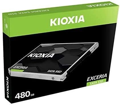 KIOXIA EXCERIA 480 GB SSD, 2,5 colio 7 mm, SATA 6 Gb/s, skaitymo / rašymo: 555 / 540 MB/s, atsitiktinis skaitymas / rašymas IOPS 82K/88K