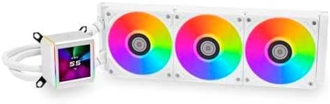 Lian Li Galahad II LCD aušinimas su RGB ventiliatoriais